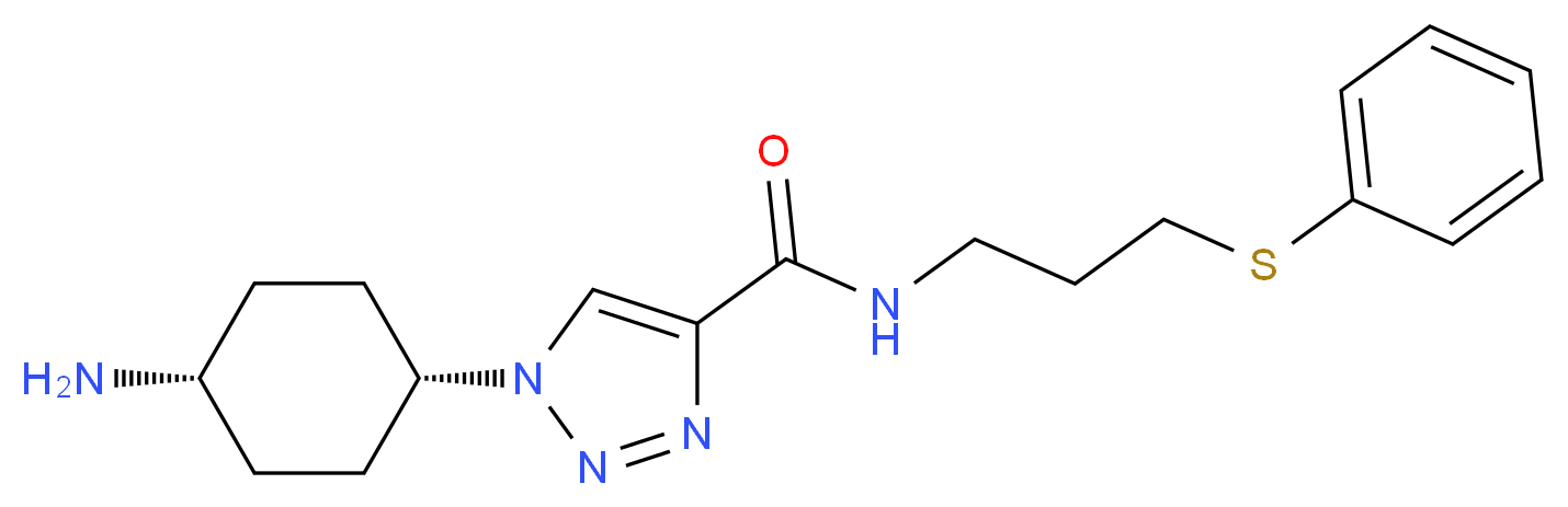 1-(cis-4-aminocyclohexyl)-N-[3-(phenylthio)propyl]-1H-1,2,3-triazole-4-carboxamide_分子结构_CAS_)