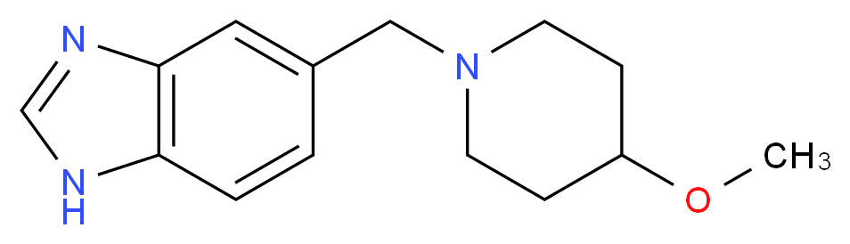 5-[(4-methoxy-1-piperidinyl)methyl]-1H-benzimidazole_分子结构_CAS_)