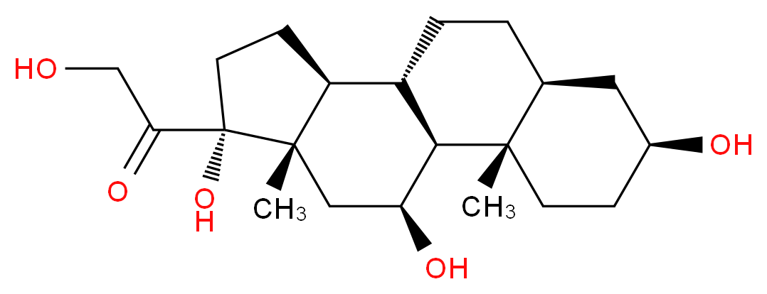 2-hydroxy-1-[(1S,2S,5S,7S,10S,11S,14R,15S,17S)-5,14,17-trihydroxy-2,15-dimethyltetracyclo[8.7.0.0<sup>2</sup>,<sup>7</sup>.0<sup>1</sup><sup>1</sup>,<sup>1</sup><sup>5</sup>]heptadecan-14-yl]ethan-1-one_分子结构_CAS_651-43-4
