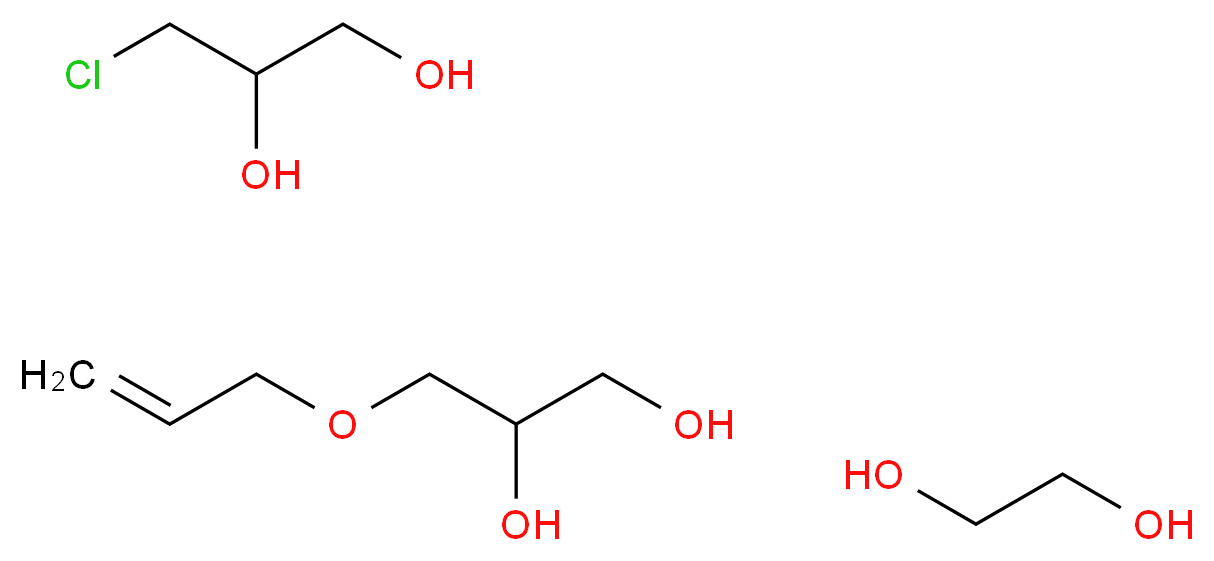 3-(prop-2-en-1-yloxy)propane-1,2-diol; 3-chloropropane-1,2-diol; ethane-1,2-diol_分子结构_CAS_26587-37-1