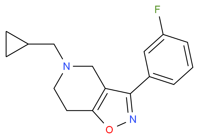 5-(cyclopropylmethyl)-3-(3-fluorophenyl)-4,5,6,7-tetrahydroisoxazolo[4,5-c]pyridine_分子结构_CAS_)