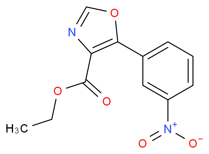 Ethyl 5-(3-nitrophenyl)-1,3-oxazole-4-carboxylate_分子结构_CAS_)