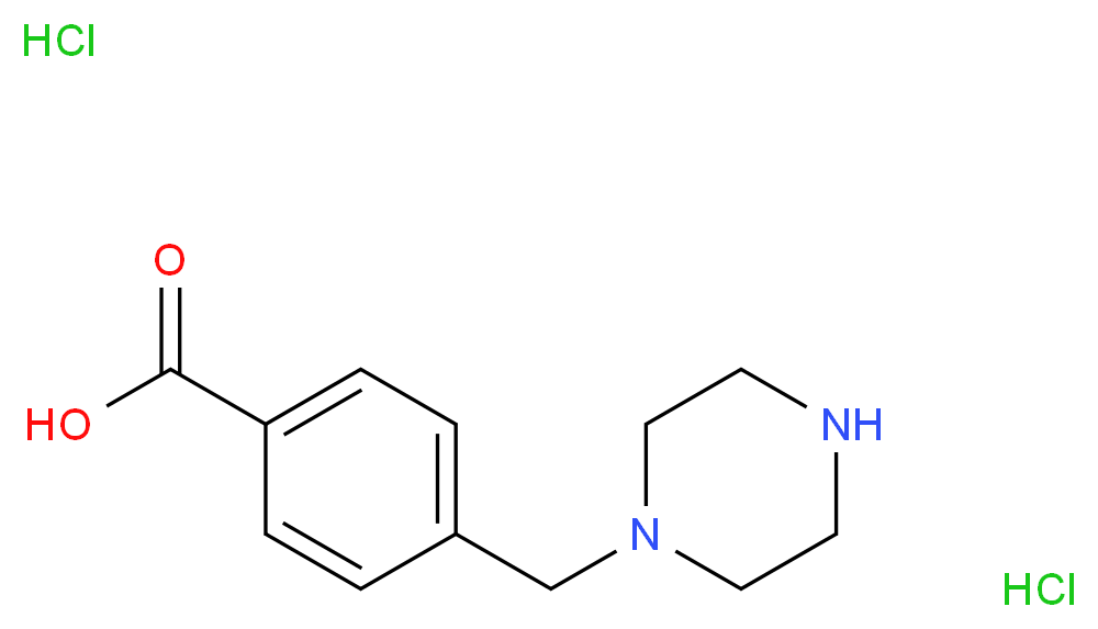 4-(piperazin-1-ylmethyl)benzoic acid dihydrochloride_分子结构_CAS_86620-70-4)
