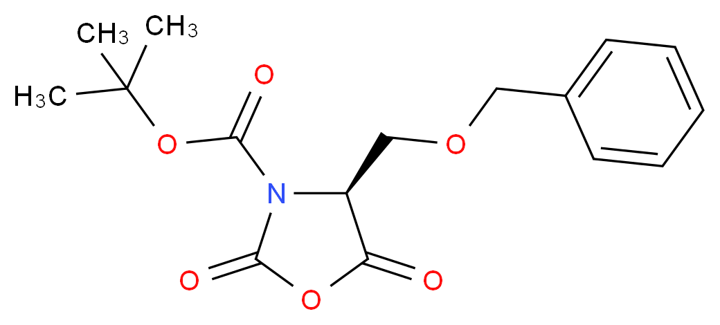 tert-butyl (4S)-4-[(benzyloxy)methyl]-2,5-dioxo-1,3-oxazolidine-3-carboxylate_分子结构_CAS_125814-31-5