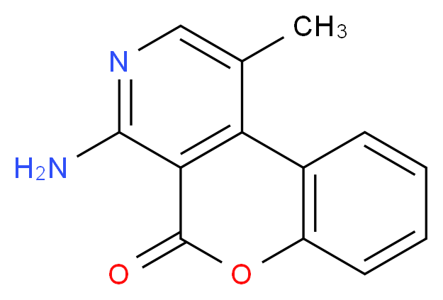 4-amino-1-methyl-5H-chromeno[3,4-c]pyridin-5-one_分子结构_CAS_32644-30-7