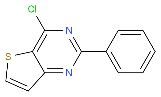 4-chloro-2-phenylthieno[3,2-d]pyrimidine_分子结构_CAS_214417-22-8