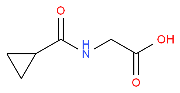 2-[(Cyclopropylcarbonyl)amino]acetic acid_分子结构_CAS_)