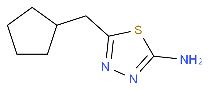 5-(Cyclopentylmethyl)-1,3,4-thiadiazol-2-amine_分子结构_CAS_)