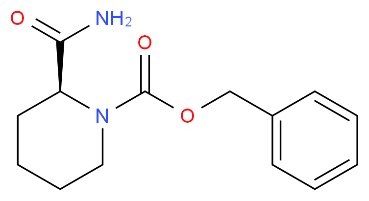 benzyl (2S)-2-carbamoylpiperidine-1-carboxylate_分子结构_CAS_61703-39-7