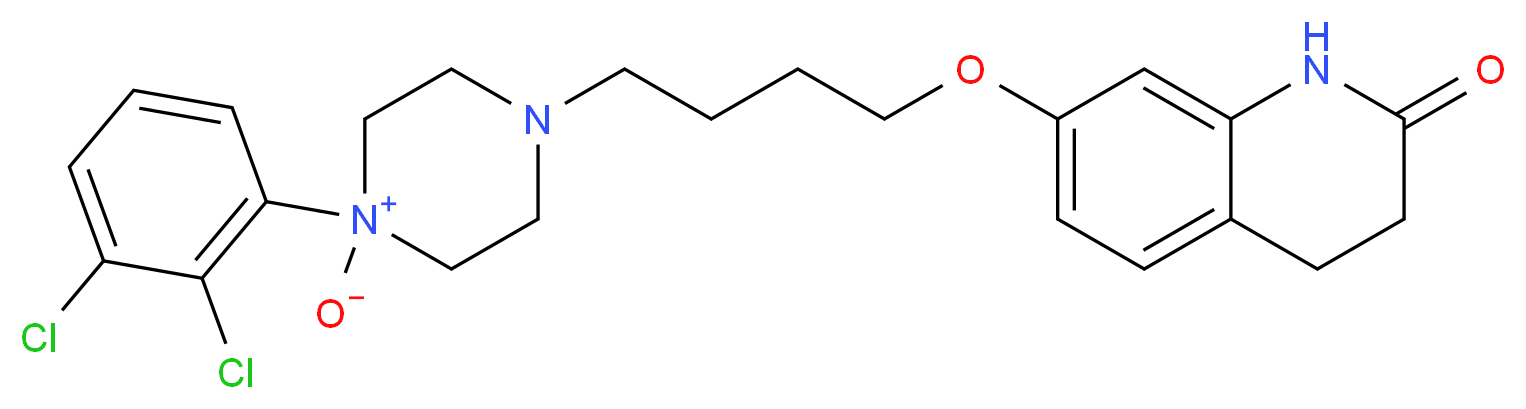 1-(2,3-dichlorophenyl)-4-{4-[(2-oxo-1,2,3,4-tetrahydroquinolin-7-yl)oxy]butyl}piperazin-1-ium-1-olate_分子结构_CAS_573691-11-9