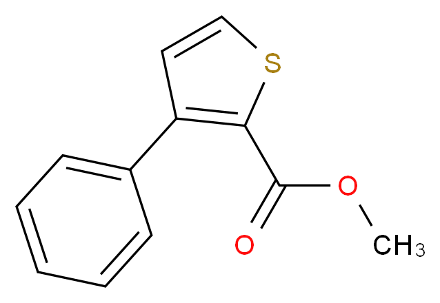 3-Phenylthiophene-2-carboxylic Acid Methyl Ester_分子结构_CAS_21676-89-1)