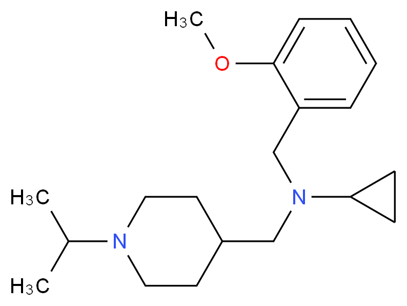 N-[(1-isopropylpiperidin-4-yl)methyl]-N-(2-methoxybenzyl)cyclopropanamine_分子结构_CAS_)