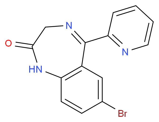 溴西泮_分子结构_CAS_1812-30-2)