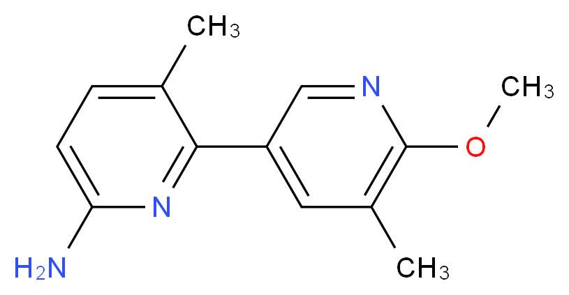 6-(6-methoxy-5-methylpyridin-3-yl)-5-methylpyridin-2-amine_分子结构_CAS_1083168-82-4