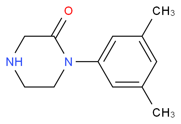 1-(3,5-dimethylphenyl)piperazin-2-one_分子结构_CAS_880361-76-2)