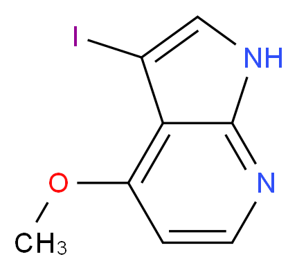 3-Iodo-4-methoxy-1H-pyrrolo[2,3-b]pyridine_分子结构_CAS_928653-75-2)