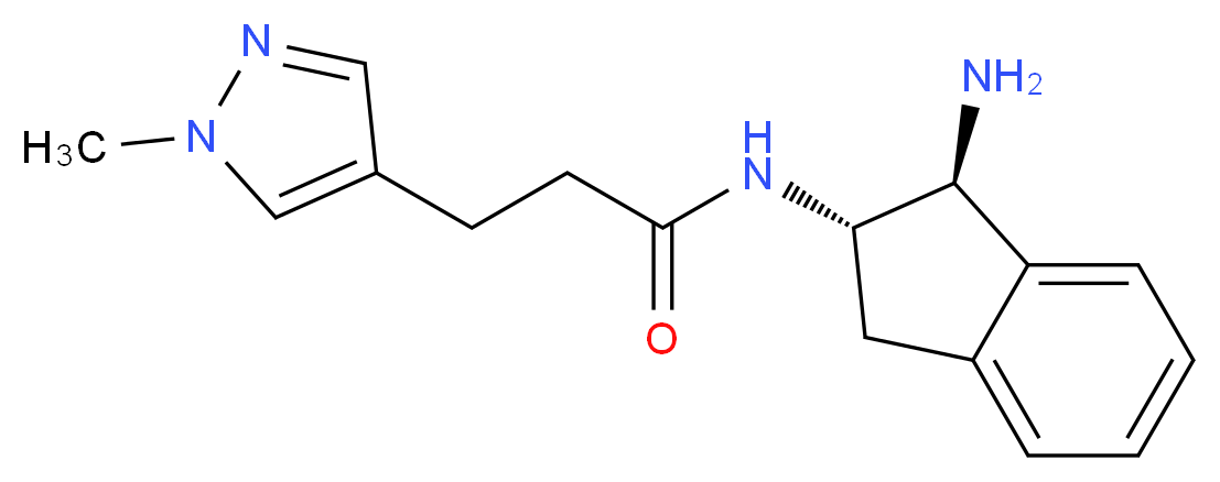 N-[(1S,2S)-1-amino-2,3-dihydro-1H-inden-2-yl]-3-(1-methyl-1H-pyrazol-4-yl)propanamide_分子结构_CAS_)