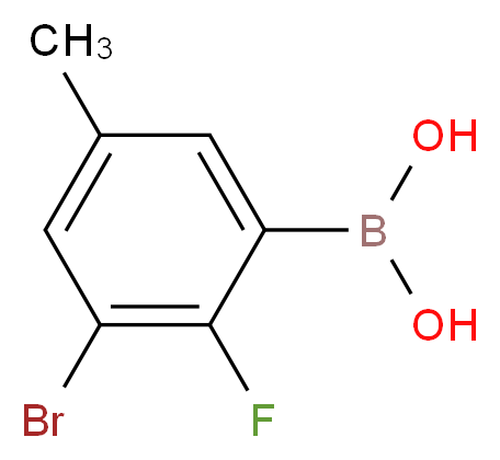3-Bromo-2-fluoro-5-methylphenylboronic acid_分子结构_CAS_957066-00-1)