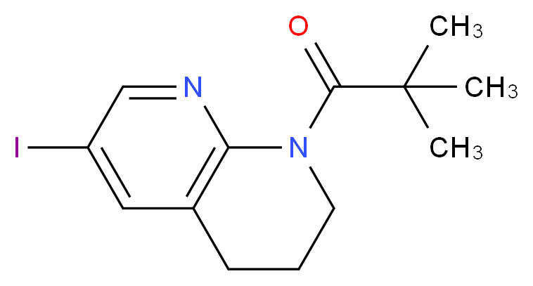 1-(6-iodo-3,4-dihydro-1,8-naphthyridin-1(2H)-yl)-2,2-dimethylpropan-1-one_分子结构_CAS_824429-55-2)