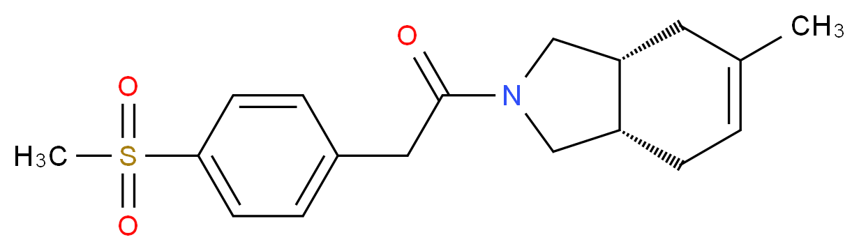 (3aR*,7aS*)-5-methyl-2-{[4-(methylsulfonyl)phenyl]acetyl}-2,3,3a,4,7,7a-hexahydro-1H-isoindole_分子结构_CAS_)