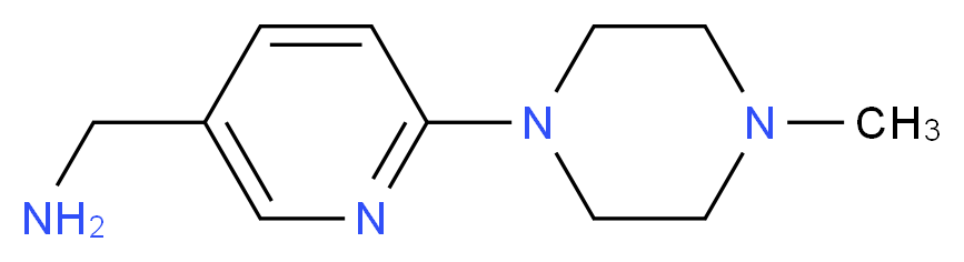 [6-(4-methylpiperazin-1-yl)pyridin-3-yl]methylamine_分子结构_CAS_)