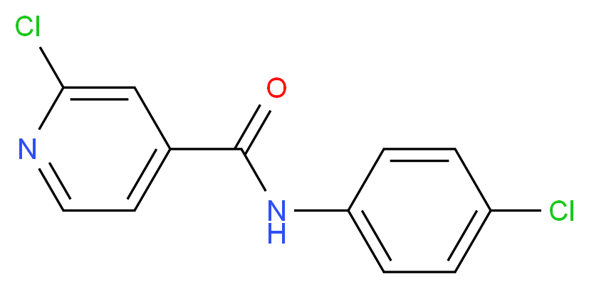 2-chloro-N-(4-chlorophenyl)pyridine-4-carboxamide_分子结构_CAS_85726-26-7