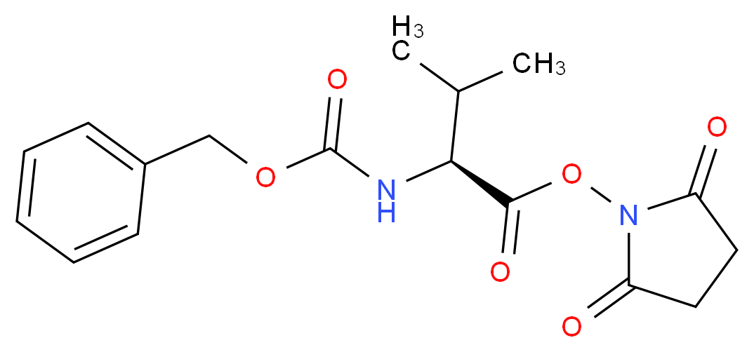 2,5-dioxopyrrolidin-1-yl (2S)-2-{[(benzyloxy)carbonyl]amino}-3-methylbutanoate_分子结构_CAS_3496-11-5