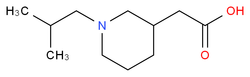 2-(1-Isobutyl-3-piperidinyl)acetic acid_分子结构_CAS_)
