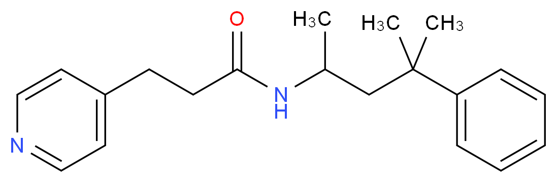 N-(1,3-dimethyl-3-phenylbutyl)-3-pyridin-4-ylpropanamide_分子结构_CAS_)