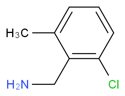 (2-chloro-6-methylphenyl)methanamine_分子结构_CAS_57264-46-7