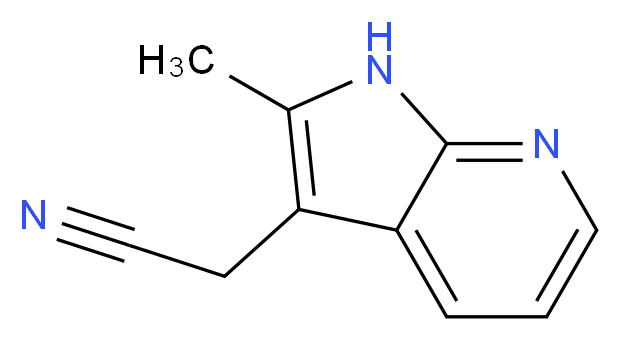 2-(2-Methyl-1H-pyrrolo[2,3-b]pyridin-3-yl)acetonitrile_分子结构_CAS_4414-86-2)