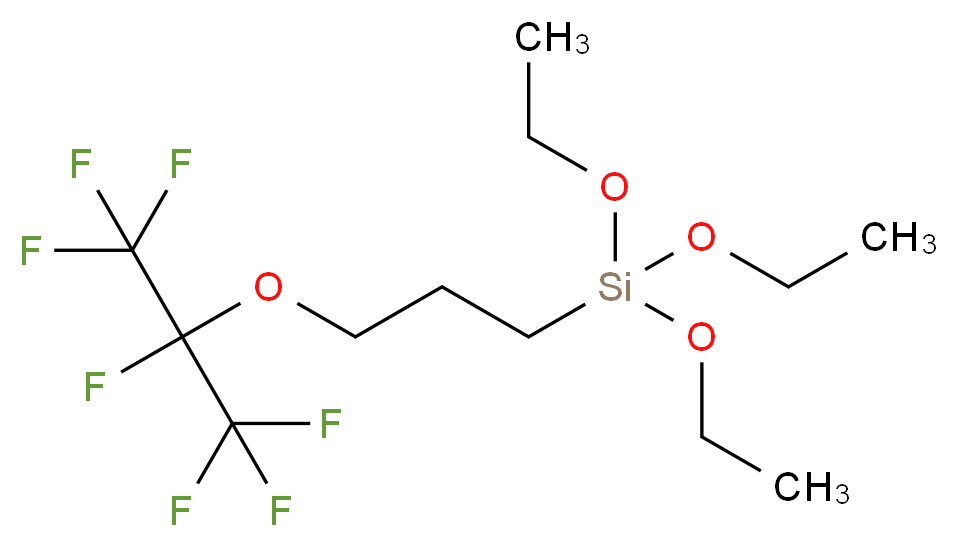 3-(Heptafluoroisopropoxy)propyltriethoxysilane 97%_分子结构_CAS_149838-19-7)