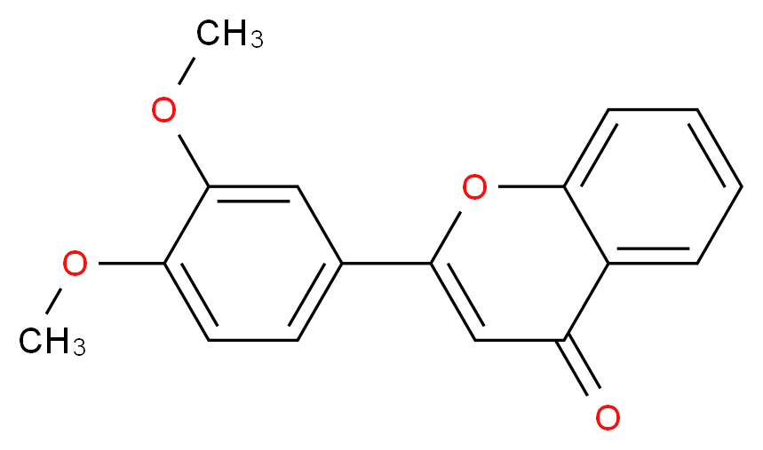 3',4'-二甲氧基黄酮_分子结构_CAS_4143-62-8)