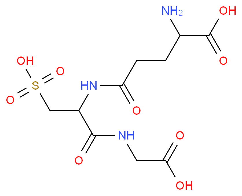 2-amino-4-({1-[(carboxymethyl)carbamoyl]-2-sulfoethyl}carbamoyl)butanoic acid_分子结构_CAS_3773-07-7