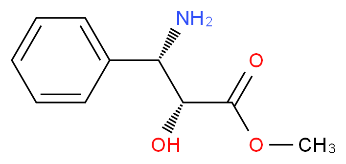 methyl (2R,3S)-3-amino-2-hydroxy-3-phenylpropanoate_分子结构_CAS_131968-74-6