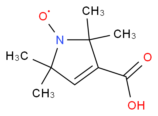 2,5-Dihydro-1-oxy-2,2,5,5-tetramethylpyrrole-3-carboxylic acid, free radical_分子结构_CAS_2154-67-8)