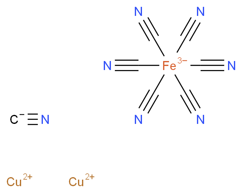 dicopper(2+) ion hexacyanoirontriuide iminomethanide_分子结构_CAS_13601-13-3