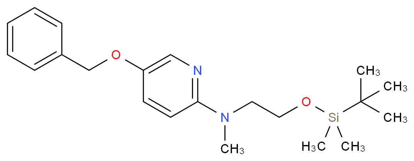 5-(benzyloxy)-N-{2-[(tert-butyldimethylsilyl)oxy]ethyl}-N-methylpyridin-2-amine_分子结构_CAS_1076198-95-2