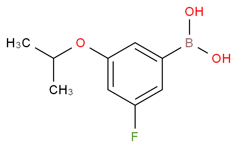 [3-fluoro-5-(propan-2-yloxy)phenyl]boronic acid_分子结构_CAS_1195945-65-3