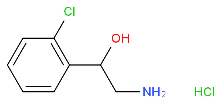 2-amino-1-(2-chlorophenyl)ethan-1-ol hydrochloride_分子结构_CAS_40570-86-3