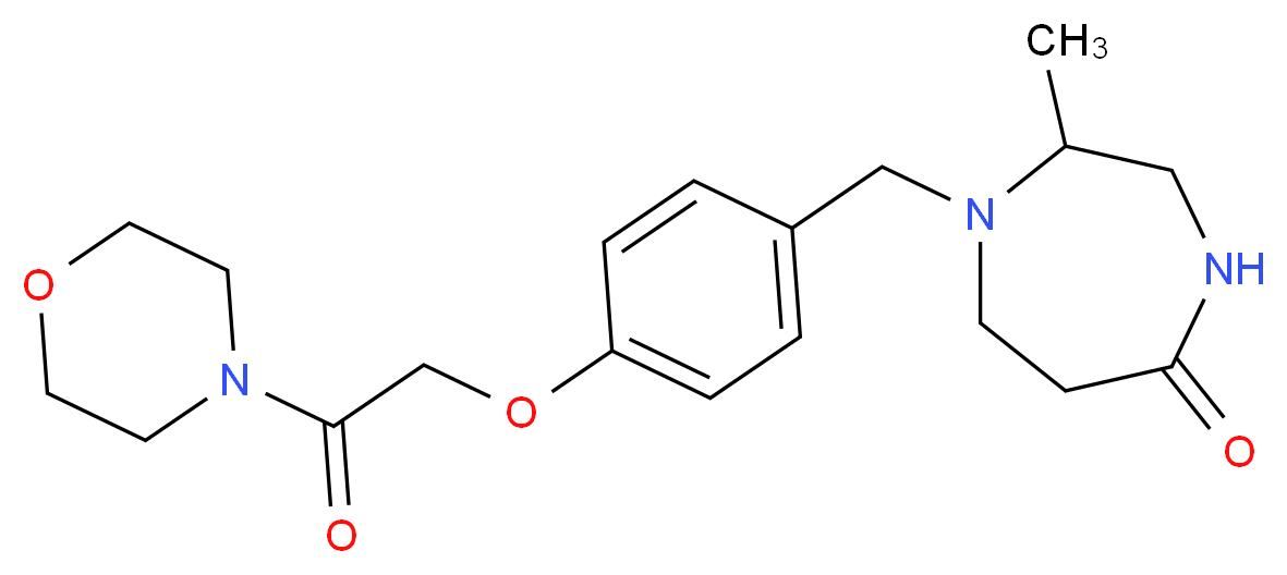 2-methyl-1-[4-(2-morpholin-4-yl-2-oxoethoxy)benzyl]-1,4-diazepan-5-one_分子结构_CAS_)