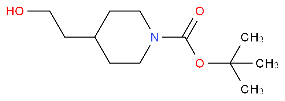 N-Boc-4-哌啶乙醇_分子结构_CAS_89151-44-0)