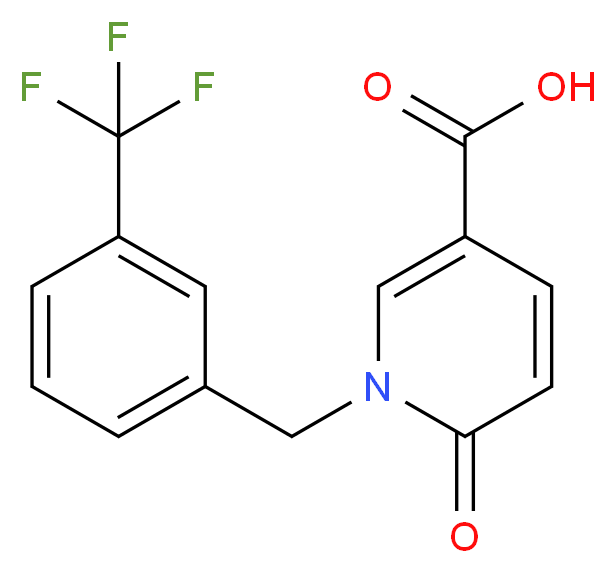 1-[3-(Trifluoromethyl)benzyl]pyridin-2-one-5-carboxylic acid 97%_分子结构_CAS_)