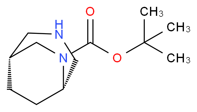 tert-butyl (1R,5S)-3,6-diazabicyclo[3.2.2]nonane-6-carboxylate_分子结构_CAS_1214743-62-0