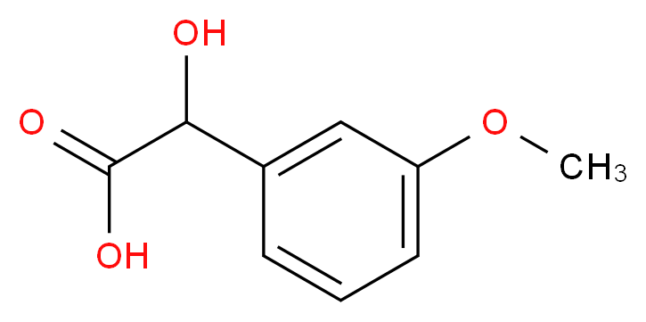 2-hydroxy-2-(3-methoxyphenyl)acetic acid_分子结构_CAS_21150-12-9