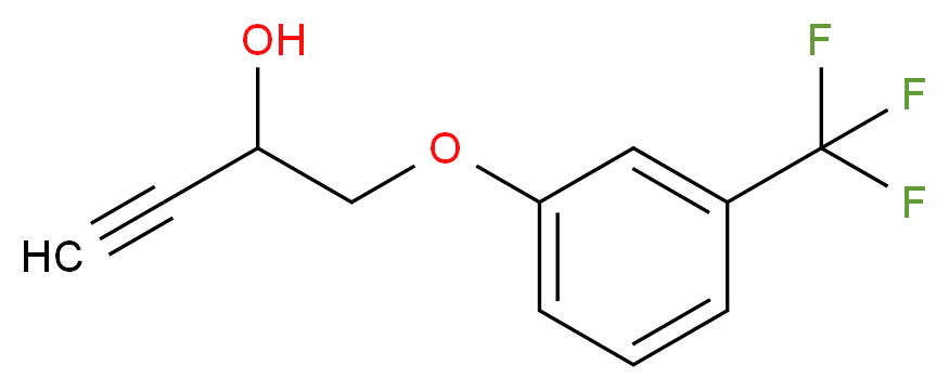 1-(3-三氟甲基苯氧基)-3-炔-2-丁醇_分子结构_CAS_88462-65-1)