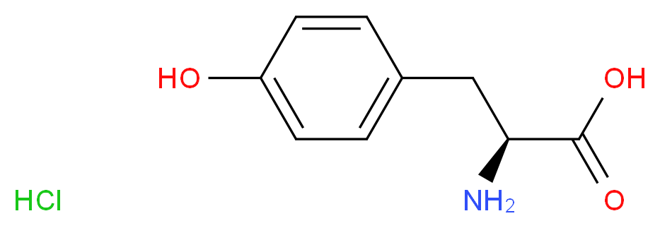 (2S)-2-amino-3-(4-hydroxyphenyl)propanoic acid hydrochloride_分子结构_CAS_16870-43-2