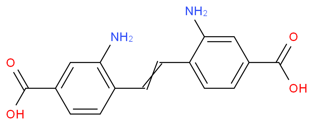 3-amino-4-[2-(2-amino-4-carboxyphenyl)ethenyl]benzoic acid_分子结构_CAS_1275552-69-6