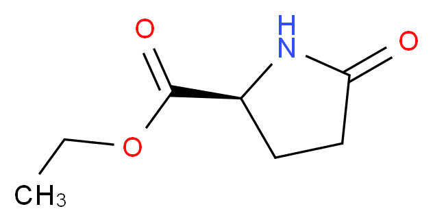 (S)-(+)-5-Ethylcarboxyl-2-pyrrolidinone_分子结构_CAS_7149-65-7)