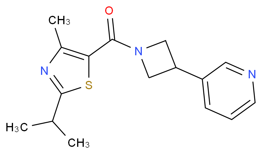 3-{1-[(2-isopropyl-4-methyl-1,3-thiazol-5-yl)carbonyl]-3-azetidinyl}pyridine_分子结构_CAS_)
